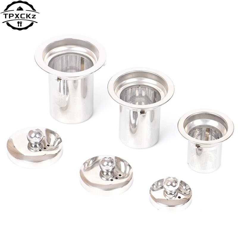 Loose Leaf Tea Infuser - 1pc s/m/l再利用可能なステンレス鋼茶スチールストレーナーメッシュ注入器バスケット茶葉葉注入器ハーブマグティーポット用茶器