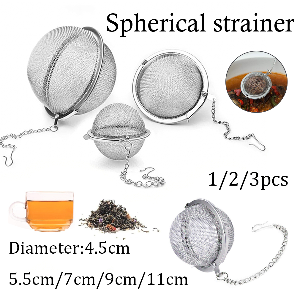 Loose Leaf Tea Infuser - 1-5 個の茶こしステンレススチールメッシュティーボール茶こし茶こしストレーナーフィルター、ルーズティー、ハーブスパイス用