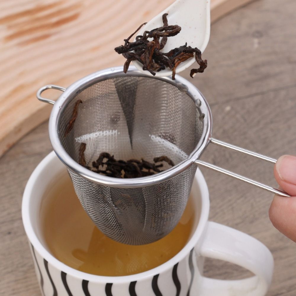 Loose Leaf Tea Infuser - 極細メッシュステンレス製茶こし、茶葉用ディフューザー、火傷防止、茶こし、キッチンツール（手付き）