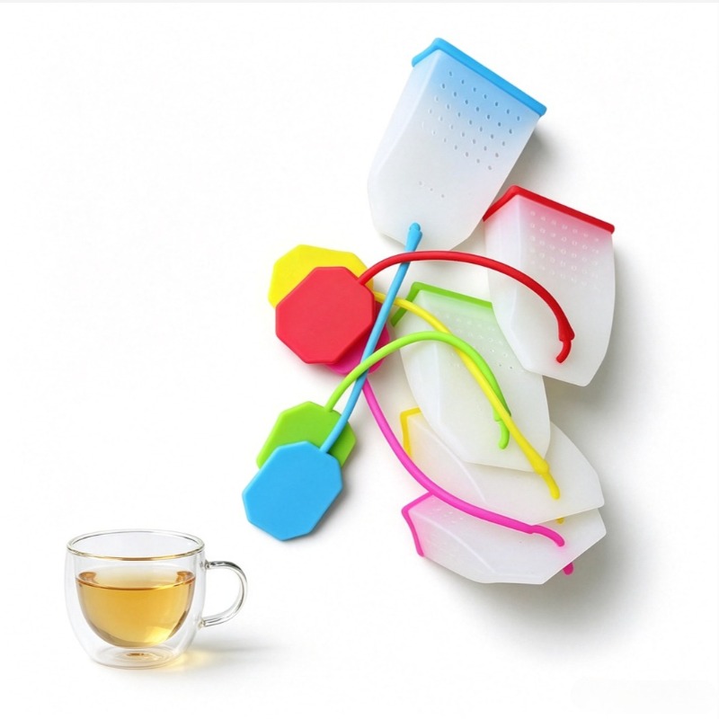 Loose Leaf Tea Infuser - 食品グレードのシリコン製茶こし、3パックのルーズリーフティーフィルターバッグストレーナー、再利用可能なルーズリーフティーディフューザー、茶葉インフューザー