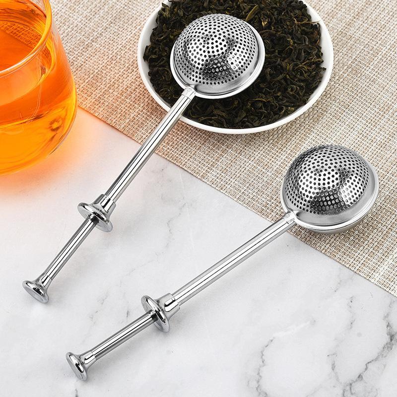 Loose Leaf Tea Infuser - ロングハンドルステンレス鋼茶こし細かいメッシュ防錆ルーズリーフティーフィルターホームオフィスアクセサリー