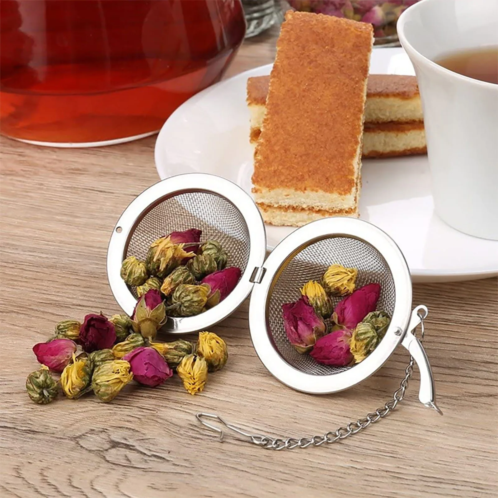 ステンレス鋼メッシュの注入器,ティーフィルター,間隔の香りの - Loose Leaf Tea Infuser のレビューと価格