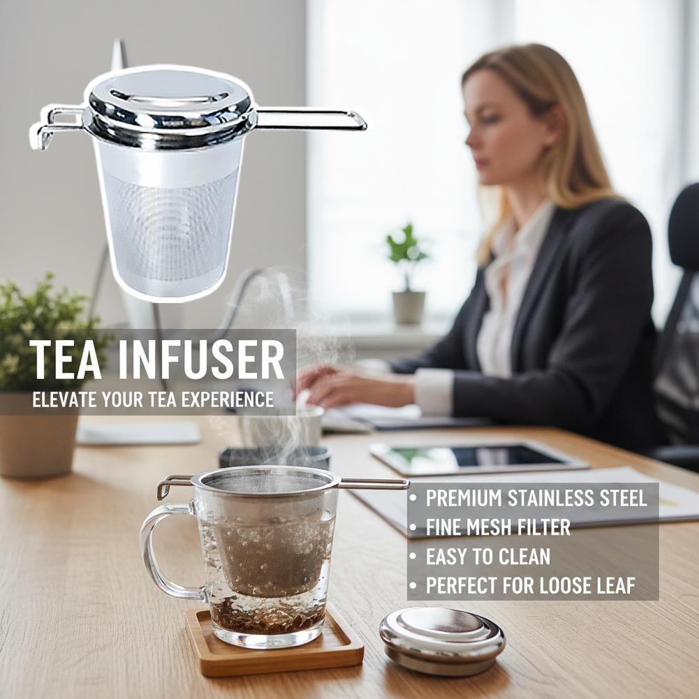 1pc ルーズリーフティーインフューザーステンレス鋼ダブルハ - Loose Leaf Tea Infuser のレビューと価格