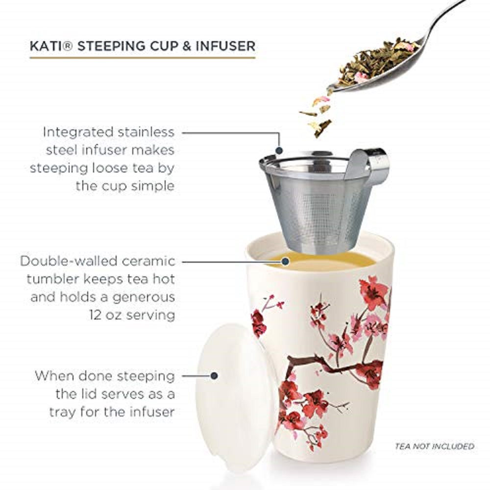 二重壁セラミックカティカップ、取り外し可能なステンレス製イン - Loose Leaf Tea Infuser のレビューと価格