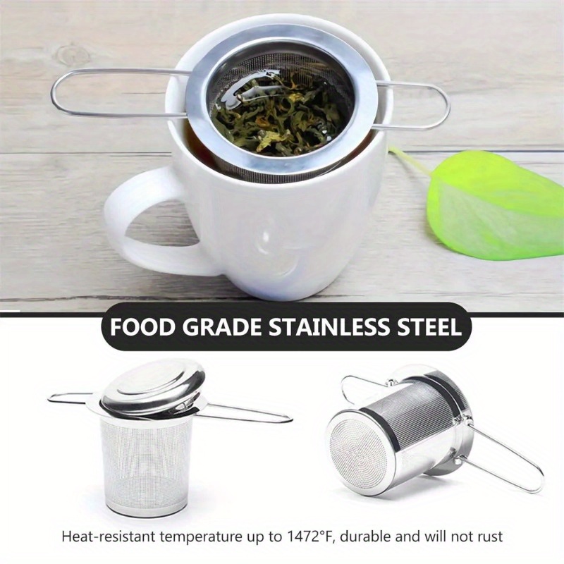 ステンレス製の茶こし、蓋付き、再利用可能なカップストレーナー - Loose Leaf Tea Infuser のレビューと価格