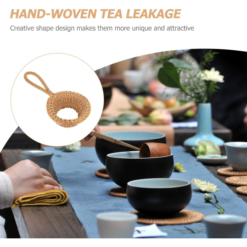 籐製茶こし 手作り茶こし 細かいメッシュ付き ナチュラルスタ - Loose Leaf Tea Infuser のレビューと価格