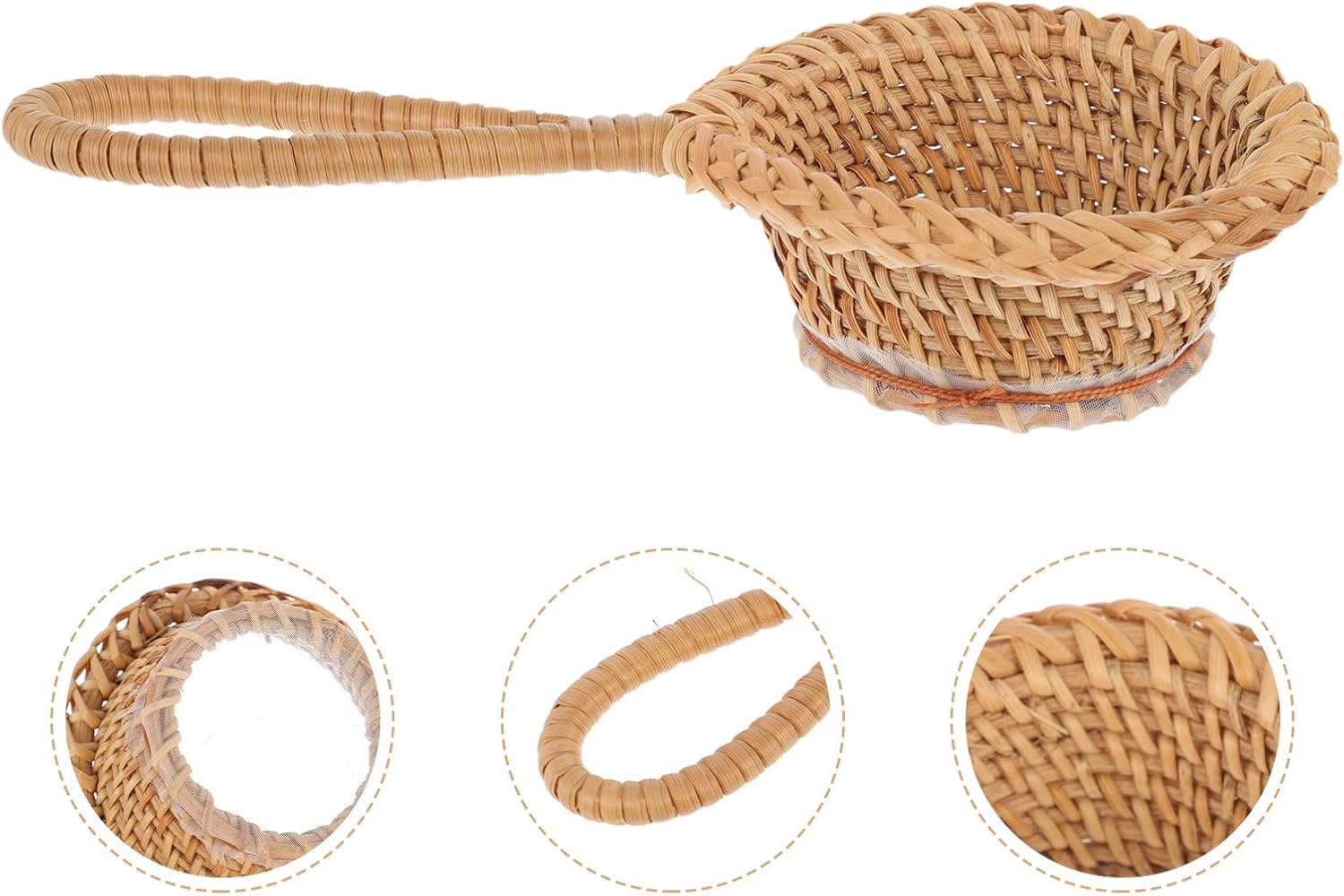 籐製茶こし 手作り茶こし 細かいメッシュ付き ナチュラルスタ - Loose Leaf Tea Infuser のレビューと価格