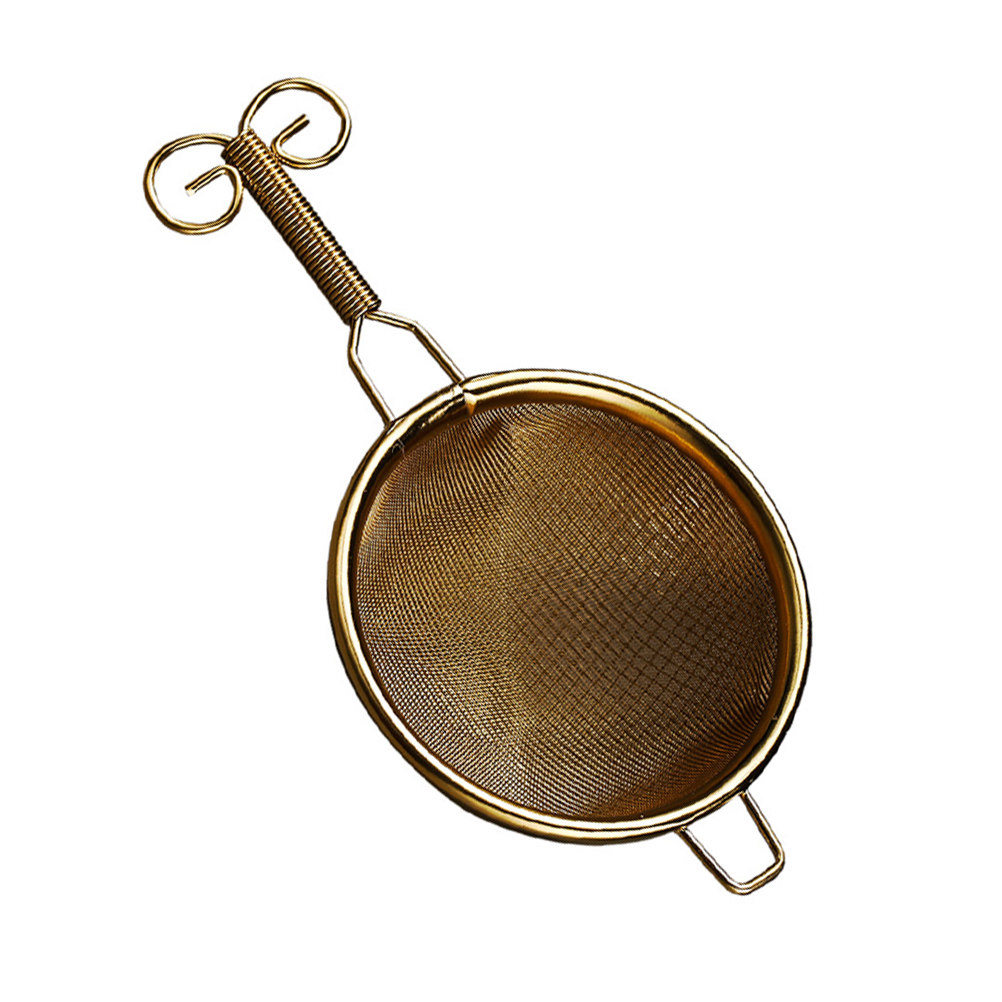 ステンレス製茶こし器、細かいメッシュのインフューザー、金色の - Loose Leaf Tea Infuser のレビューと価格
