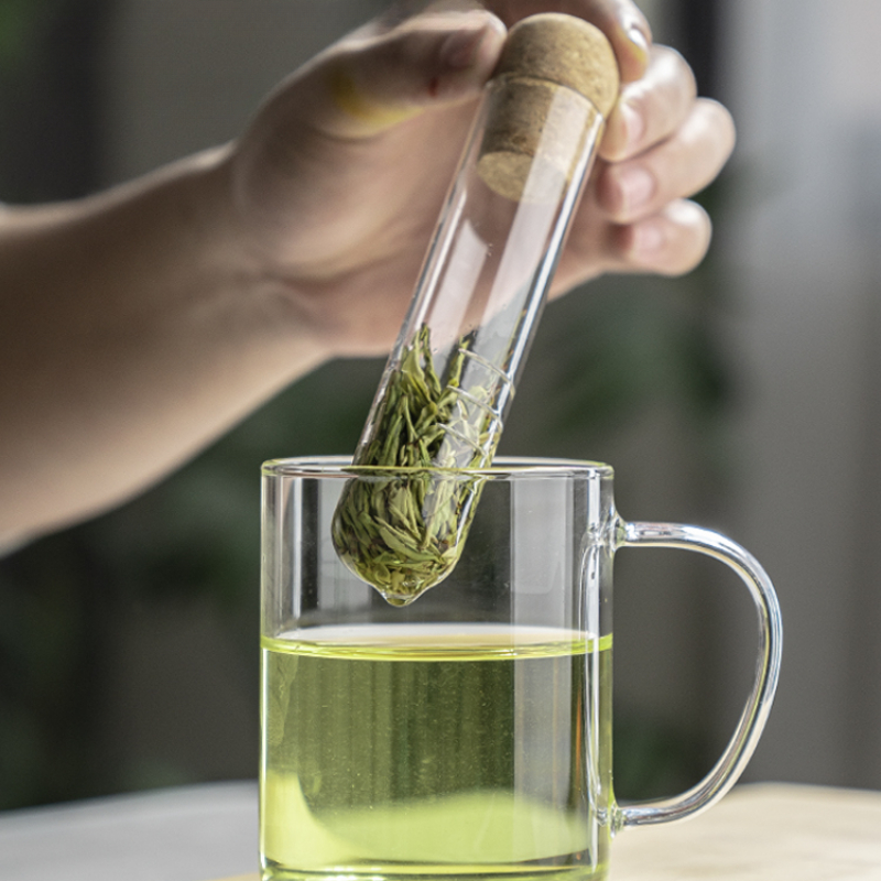 1個入りポータブルガラス製試験管型ティーアイフューザーカップ - Loose Leaf Tea Infuser のレビューと価格